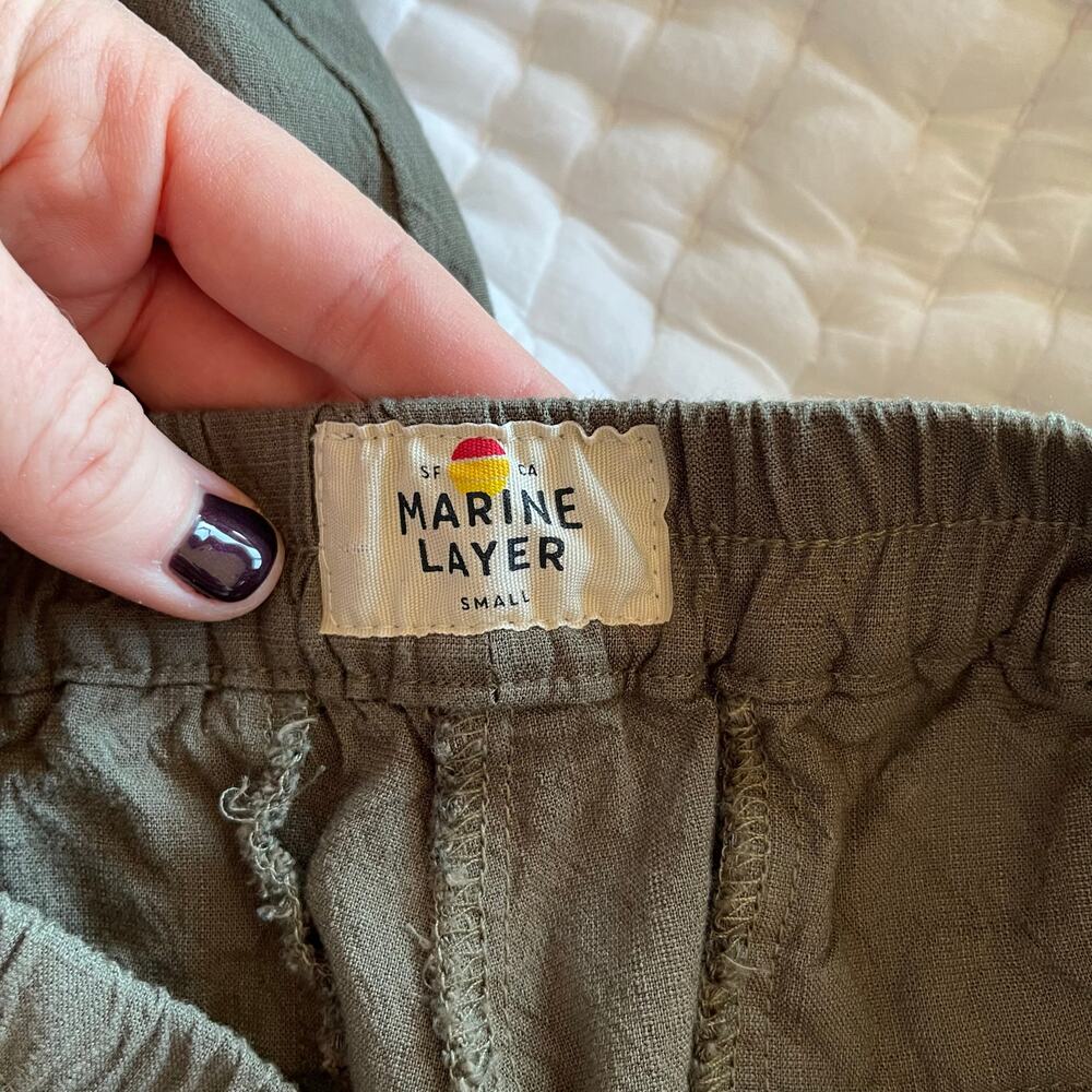 Marine Layer Allison Pant Dusty Olive Sm Tencel Lightweight‎ Casual Comfortable - Picture 13 of 16